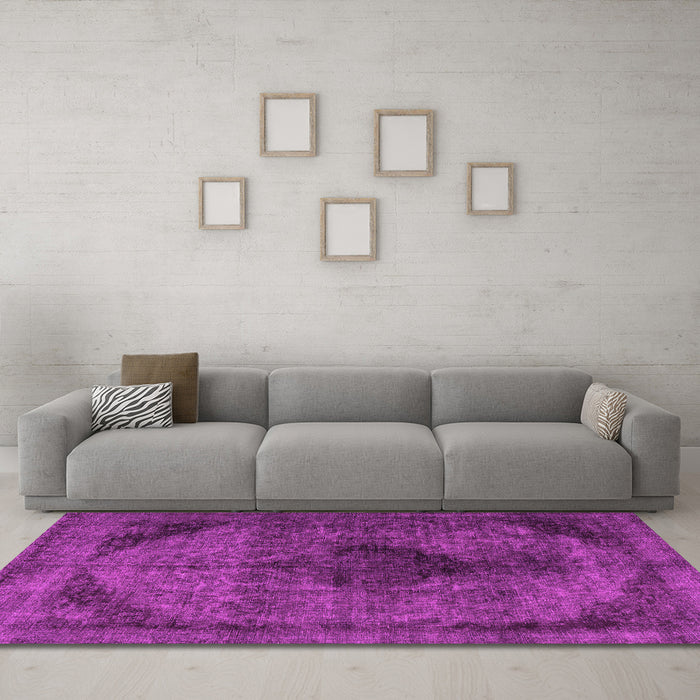 Machine Washable Persian Pink Traditional Rug in a Living Room, wshtr2904pnk