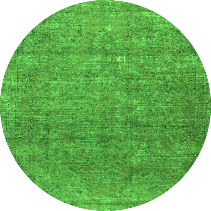 Square Persian Green Traditional Rug, tr2905grn