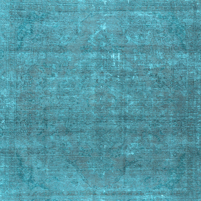 Square Machine Washable Persian Light Blue Traditional Rug, wshtr2905lblu