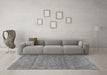 Machine Washable Persian Gray Traditional Rug in a Living Room,, wshtr2905gry