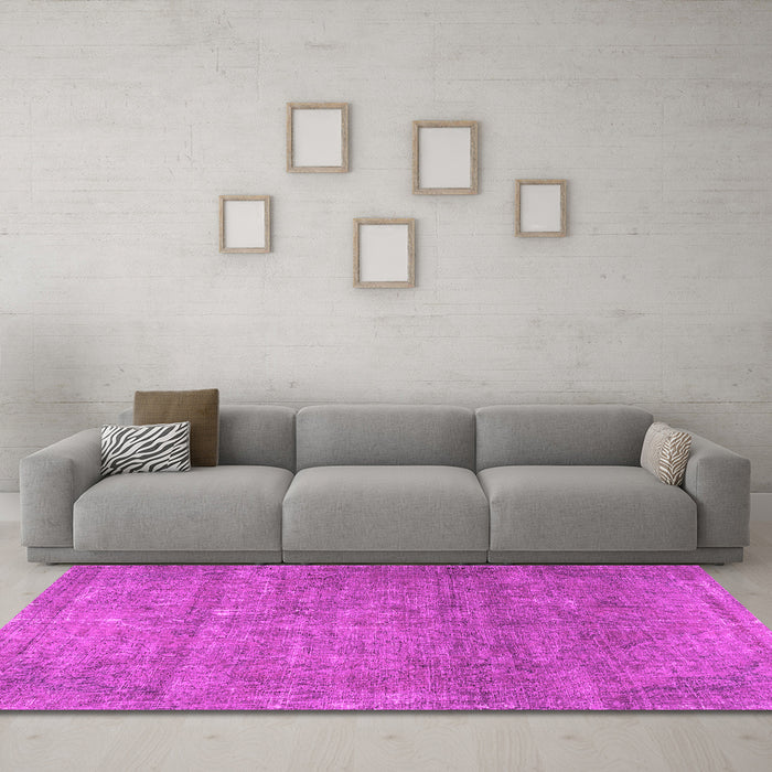 Machine Washable Persian Pink Traditional Rug in a Living Room, wshtr2905pnk