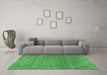 Machine Washable Persian Emerald Green Traditional Area Rugs in a Living Room,, wshtr2905emgrn