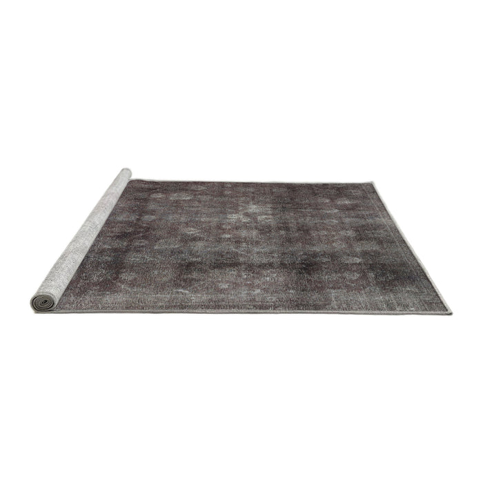Sideview of Machine Washable Traditional Granite Gray Rug, wshtr2906