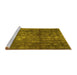 Sideview of Machine Washable Persian Yellow Traditional Rug, wshtr2906yw