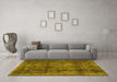 Machine Washable Persian Yellow Traditional Rug in a Living Room, wshtr2906yw