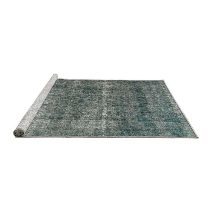 Sideview of Machine Washable Traditional Gray Rug, wshtr2907