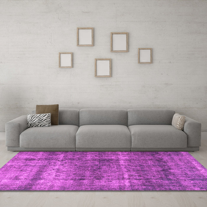 Machine Washable Persian Pink Traditional Rug in a Living Room, wshtr2907pnk