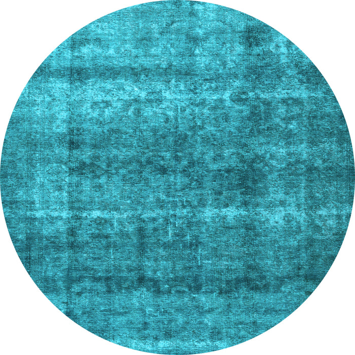 Round Machine Washable Persian Light Blue Traditional Rug, wshtr2907lblu