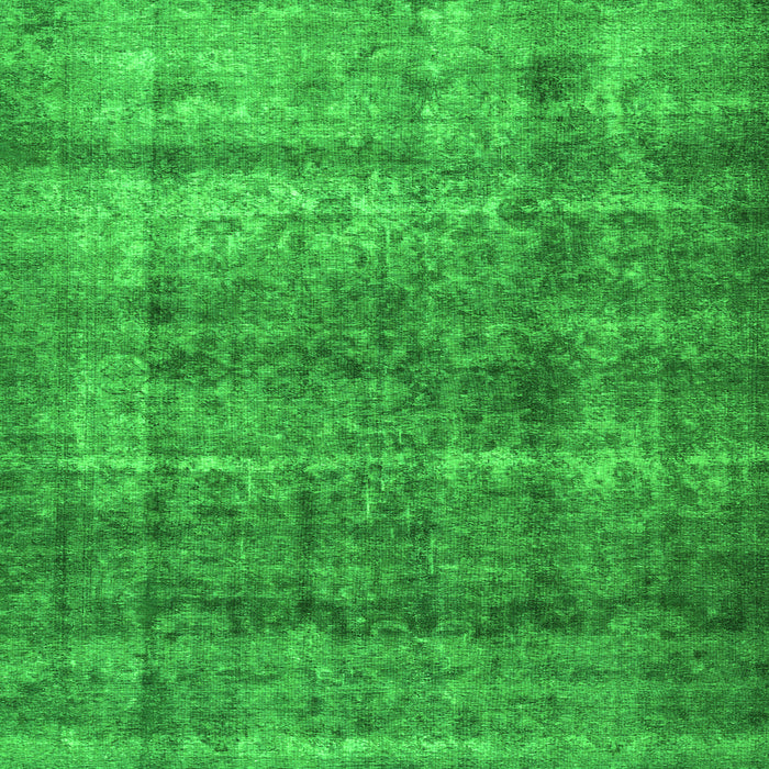 Round Machine Washable Persian Green Traditional Area Rugs, wshtr2907grn