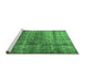 Sideview of Machine Washable Persian Emerald Green Traditional Area Rugs, wshtr2907emgrn