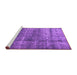 Sideview of Machine Washable Persian Purple Traditional Area Rugs, wshtr2907pur