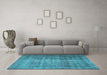 Machine Washable Persian Light Blue Traditional Rug in a Living Room, wshtr2908lblu