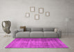 Machine Washable Persian Pink Traditional Rug in a Living Room, wshtr2908pnk