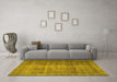 Machine Washable Persian Yellow Traditional Rug in a Living Room, wshtr2908yw