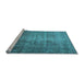 Sideview of Machine Washable Persian Light Blue Traditional Rug, wshtr2908lblu