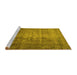 Sideview of Machine Washable Persian Yellow Traditional Rug, wshtr2908yw