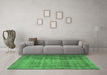 Machine Washable Persian Emerald Green Traditional Area Rugs in a Living Room,, wshtr2908emgrn