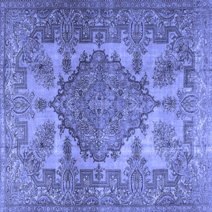 Square Persian Blue Traditional Rug, tr2909blu