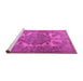 Sideview of Machine Washable Persian Pink Traditional Rug, wshtr2909pnk