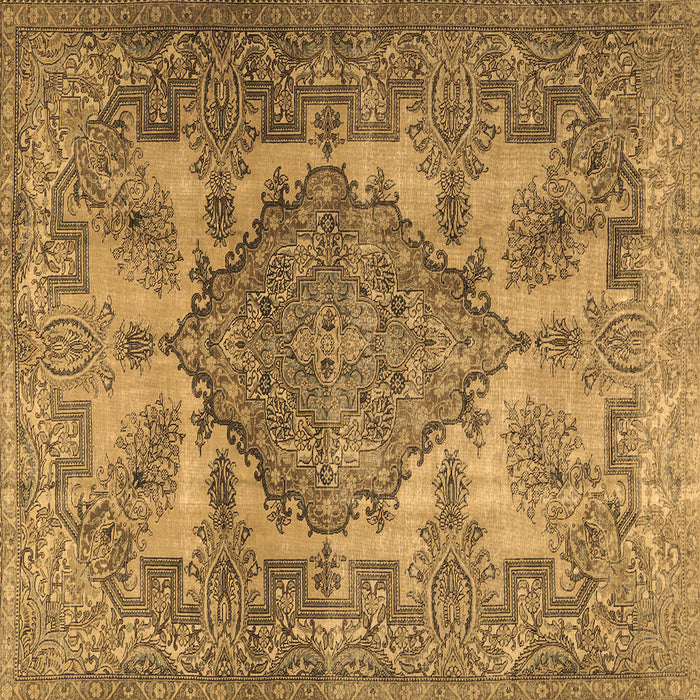 Square Machine Washable Persian Brown Traditional Rug, wshtr2909brn
