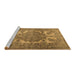 Sideview of Machine Washable Persian Brown Traditional Rug, wshtr2909brn