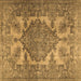 Square Persian Brown Traditional Rug, tr2909brn
