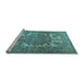 Sideview of Machine Washable Persian Light Blue Traditional Rug, wshtr2909lblu