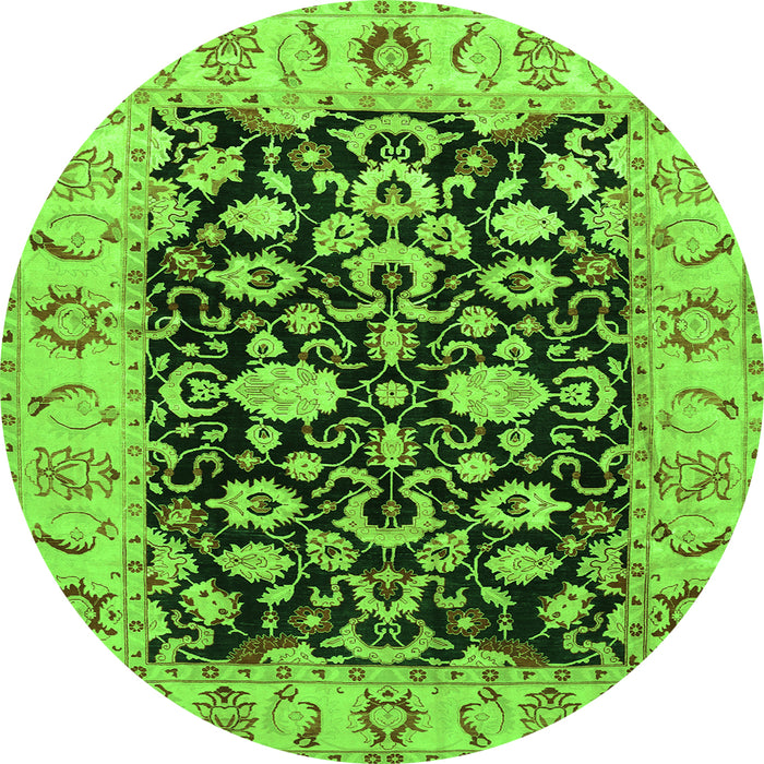 Machine Washable Persian Green Traditional Area Rugs, wshtr290grn