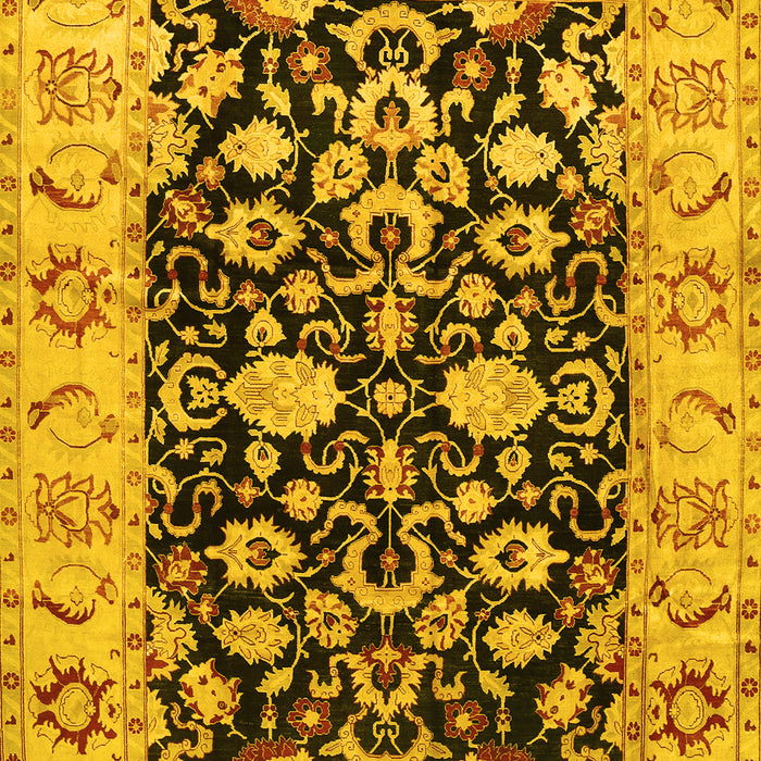 Machine Washable Persian Yellow Traditional Rug, wshtr290yw