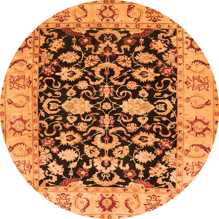 Machine Washable Persian Orange Traditional Area Rugs, wshtr290org