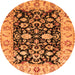 Machine Washable Persian Orange Traditional Area Rugs, wshtr290org