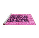 Sideview of Machine Washable Persian Pink Traditional Rug, wshtr290pnk