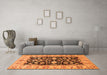 Machine Washable Persian Orange Traditional Area Rugs in a Living Room, wshtr290org