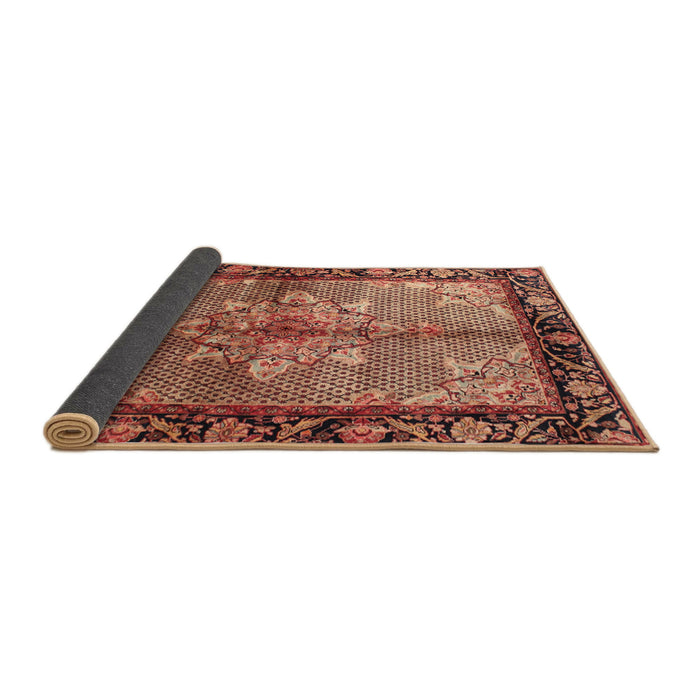 Sideview of Traditional Saffron Red Persian Rug, tr291
