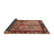 Sideview of Traditional Saffron Red Persian Rug, tr291