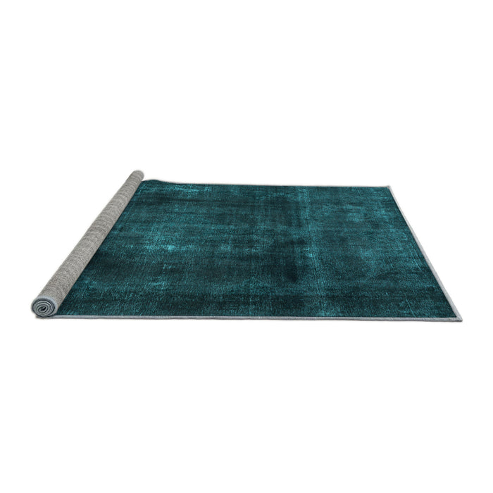 Sideview of Machine Washable Persian Light Blue Traditional Rug, wshtr2910lblu