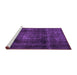 Sideview of Machine Washable Persian Purple Traditional Area Rugs, wshtr2910pur