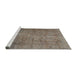 Sideview of Machine Washable Traditional Brown Rug, wshtr2911