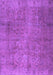 Machine Washable Persian Purple Traditional Area Rugs, wshtr2911pur