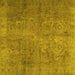 Square Persian Yellow Traditional Rug, tr2911yw