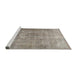 Sideview of Machine Washable Traditional Sage Green Rug, wshtr2912