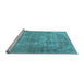 Sideview of Machine Washable Persian Light Blue Traditional Rug, wshtr2912lblu