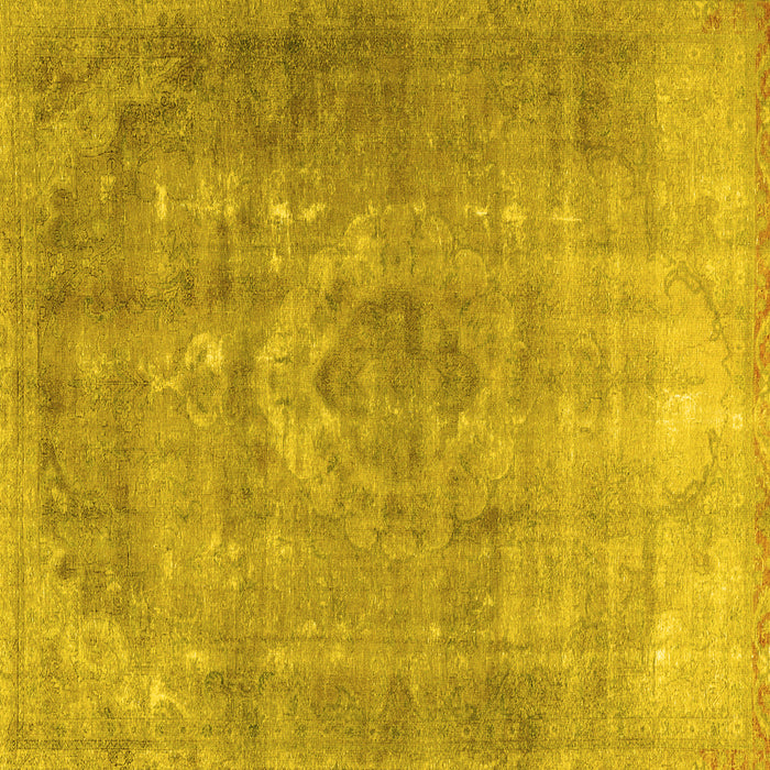 Square Persian Yellow Traditional Rug, tr2912yw