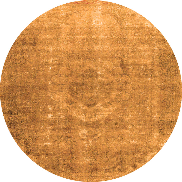 Square Persian Orange Traditional Rug, tr2912org