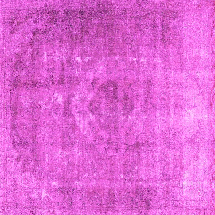 Square Machine Washable Persian Pink Traditional Rug, wshtr2912pnk