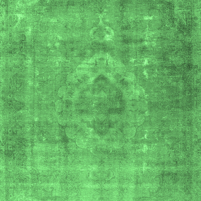 Machine Washable Persian Emerald Green Traditional Area Rugs, wshtr2912emgrn