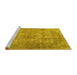 Sideview of Machine Washable Persian Yellow Traditional Rug, wshtr2912yw