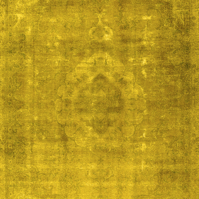 Machine Washable Persian Yellow Traditional Rug, wshtr2912yw