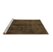 Sideview of Machine Washable Persian Brown Traditional Rug, wshtr2913brn