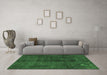 Machine Washable Persian Emerald Green Traditional Area Rugs in a Living Room,, wshtr2913emgrn